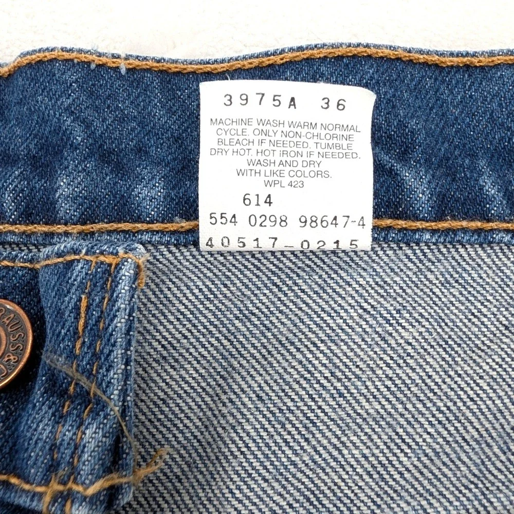Vintage 1998‎ Levi's 517 Orange Tab USA Made Bootcut Jeans Dark Wash 34x32 90s